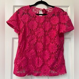Nine West Pink Lace Top with Tank Top